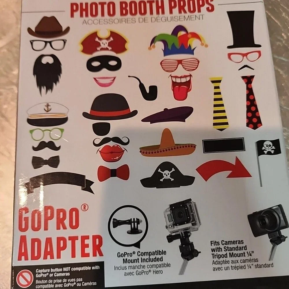 Selfie Bluetooth Stick - Party Photo Booth Kit 30 Props